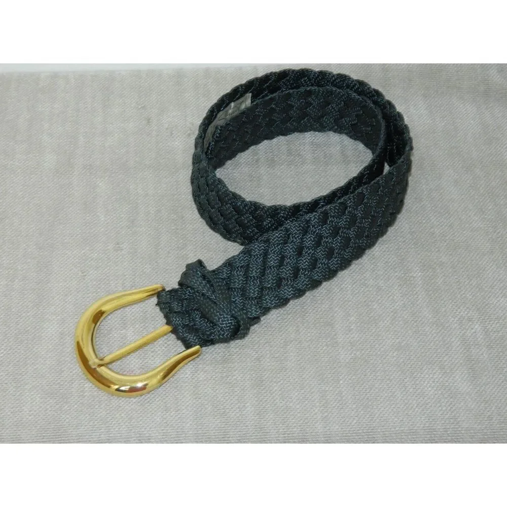 Jill Stuart Belt Women's Vintage Navy Blue Braided‎ Oversize Belt Size Small